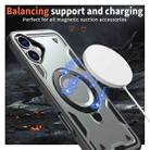 For iPhone 16 PC Hybrid TPU Armor MagSafe Holder Phone Case(Grey) - 3