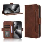 For Xiaomi 14T Skin Feel Calf Texture Card Slots Leather Phone Case(Brown) - 1