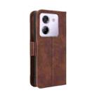 For Xiaomi Poco M7 Pro 5G Skin Feel Calf Texture Card Slots Leather Phone Case(Brown) - 3