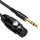 6.35mm to XRL Canon Female Dual Channel Microphone Audio Cable, Length:1m(Black) - 1