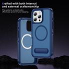 For iPhone 16 Pro Max Guard MagSafe Holder Matte PC Hybrid TPU Phone Case(Royal Blue) - 3