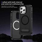 For iPhone 16 Pro Max Guard MagSafe Holder Matte PC Hybrid TPU Phone Case(Black) - 3