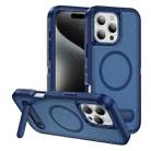 For iPhone 16 Pro Guard MagSafe Holder Matte PC Hybrid TPU Phone Case(Royal Blue) - 1