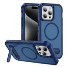 For iPhone 15 Pro Max Guard MagSafe Holder Matte PC Hybrid TPU Phone Case(Royal Blue) - 1