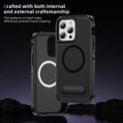 For iPhone 15 Pro Max Guard MagSafe Holder Matte PC Hybrid TPU Phone Case(Black) - 3