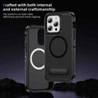 For iPhone 15 Pro Guard MagSafe Holder Matte PC Hybrid TPU Phone Case(Black) - 3