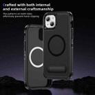 For iPhone 14 Guard MagSafe Holder Matte PC Hybrid TPU Phone Case(Black) - 3