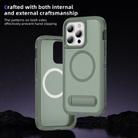 For iPhone 14 Pro Guard MagSafe Holder Matte PC Hybrid TPU Phone Case(Green) - 3