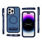 For iPhone 14 Pro Max Guard MagSafe Holder Matte PC Hybrid TPU Phone Case(Royal Blue) - 2