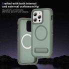 For iPhone 14 Pro Max Guard MagSafe Holder Matte PC Hybrid TPU Phone Case(Green) - 3