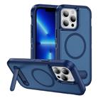 For iPhone 13 Pro Guard MagSafe Holder Matte PC Hybrid TPU Phone Case(Royal Blue) - 1