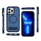 For iPhone 13 Pro Guard MagSafe Holder Matte PC Hybrid TPU Phone Case(Royal Blue) - 2