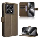 For Xiaomi 14T Diamond Texture Leather Phone Case(Brown) - 1