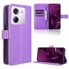 For Xiaomi Poco M7 Pro 5G Diamond Texture Leather Phone Case(Purple) - 1