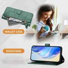 For iPhone 16 Pro Max Multi-Card Slots Zipper Wallet Leather Phone Case(Green) - 3