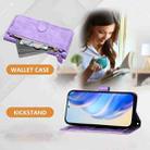 For iPhone 16 Pro Max Multi-Card Slots Zipper Wallet Leather Phone Case(Purple) - 3