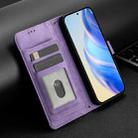 For iPhone 16 Pro Multi-Card Slots Zipper Wallet Leather Phone Case(Purple) - 2