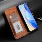 For iPhone 16 Pro Multi-Card Slots Zipper Wallet Leather Phone Case(Brown) - 2