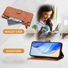 For iPhone 16 Pro Multi-Card Slots Zipper Wallet Leather Phone Case(Brown) - 3