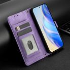 For iPhone 15 Pro Multi-Card Slots Zipper Wallet Leather Phone Case(Purple) - 2