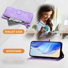 For iPhone 15 Pro Multi-Card Slots Zipper Wallet Leather Phone Case(Purple) - 3