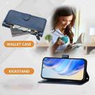 For iPhone 14 / 13 Multi-Card Slots Zipper Wallet Leather Phone Case(Blue) - 3