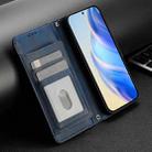 For iPhone XS Max Multi-Card Slots Zipper Wallet Leather Phone Case(Blue) - 2