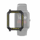 For Huami Amazfit Bip Lite Version 1S / Bip S Smart Watch TPU Protective Case, Color:Black+Yellow - 1