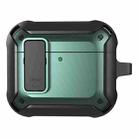 For AirPods 4 Bumblebee Bluetooth Earphone Silicone Protective Case(Black Green) - 1