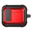 For AirPods 4 Bumblebee Bluetooth Earphone Silicone Protective Case(Black Red) - 1