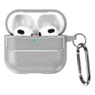 For AirPods 4 Carbon Fiber Texture Bluetooth Earphone Protective Case(Grey) - 1