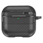 For AirPods 4 Carbon Fiber Texture Bluetooth Earphone Protective Case(Black) - 2