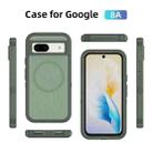 For Google Pixel 8a Guard MagSafe Holder Matte PC Hybrid TPU Phone Case(Green) - 2