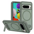 For Google Pixel 8 Pro Guard MagSafe Holder Matte PC Hybrid TPU Phone Case(Green) - 1