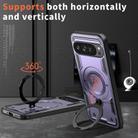 For Google Pixel 9 / 9 Pro PC Hybrid TPU Armor MagSafe Holder Phone Case(Purple) - 2