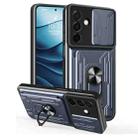 For Samsung Galaxy A26 5G Sliding Camshield TPU+PC Phone Case with Card Slot(Grey) - 1