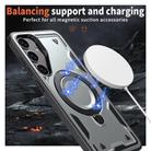 For Samsung Galaxy S24 5G PC Hybrid TPU Armor MagSafe Holder Phone Case(Grey) - 3