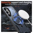 For Samsung Galaxy S24 5G PC Hybrid TPU Armor MagSafe Holder Phone Case(Blue) - 3