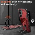 For Samsung Galaxy S24 FE 5G PC Hybrid TPU Armor MagSafe Holder Phone Case(Red) - 2