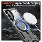 For Samsung Galaxy S24 FE 5G PC Hybrid TPU Armor MagSafe Holder Phone Case(Grey) - 3