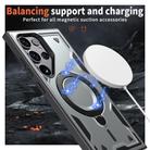 For Samsung Galaxy S24 Ultra 5G PC Hybrid TPU Armor MagSafe Ring Holder Phone Case(Grey) - 3