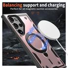 For Samsung Galaxy S24 Ultra 5G PC Hybrid TPU Armor MagSafe Holder Phone Case(Rose Gold) - 3