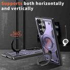For Samsung Galaxy S23 Ultra 5G PC Hybrid TPU Armor MagSafe Holder Phone Case(Purple) - 2