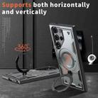 For Samsung Galaxy S25 Ultra 5G PC Hybrid TPU Armor MagSafe Ring Holder Phone Case(Grey) - 2