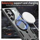 For Samsung Galaxy S25 Ultra 5G PC Hybrid TPU Armor MagSafe Ring Holder Phone Case(Grey) - 3