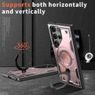 For Samsung Galaxy S25 Ultra 5G PC Hybrid TPU Armor MagSafe Ring Holder Phone Case(Rose Gold) - 2