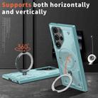 For Samsung Galaxy S25 Ultra 5G PC Hybrid TPU Armor MagSafe Ring Holder Phone Case(Light Blue) - 2