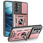 For Samsung Galaxy A56 5G Sliding Camera Cover Design TPU+PC Phone Case(Rose Gold) - 1