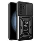 For Samsung Galaxy A36 5G Sliding Camera Cover Design TPU+PC Phone Case(Black) - 1