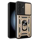 For Samsung Galaxy A36 5G Sliding Camera Cover Design TPU+PC Phone Case(Gold) - 1